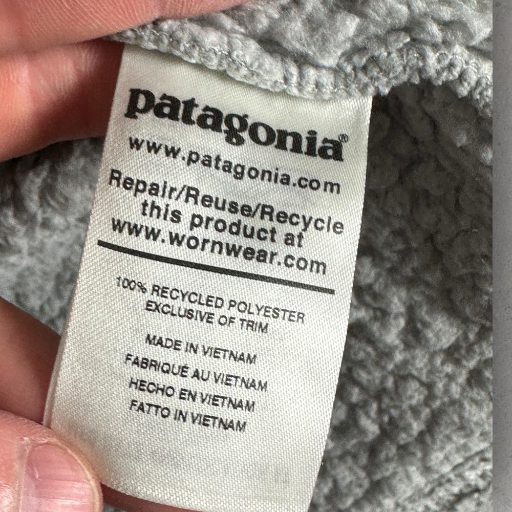 Patagonia Fleece Quarter Zip Pullover Sweater Grey Size Small‎ Hiking Camping S - Picture 5 of 13